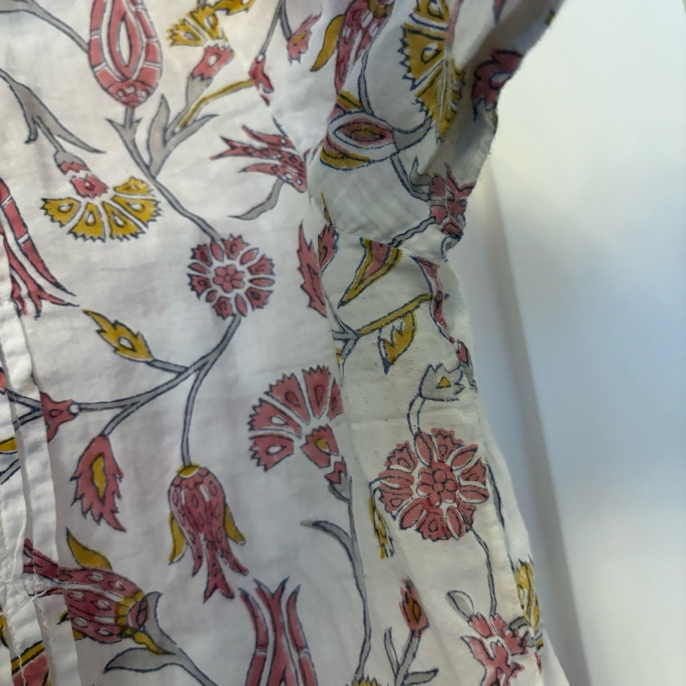 Roberta Roller Rabbit Floral Pintuck Long Sleeve Tunic Top - Picture 16 of 16